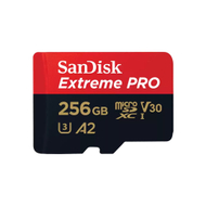 Kartë e memories SanDisk Extreme PRO, MicroSDXC, 256 GB, Class 10 + përshtatës SD