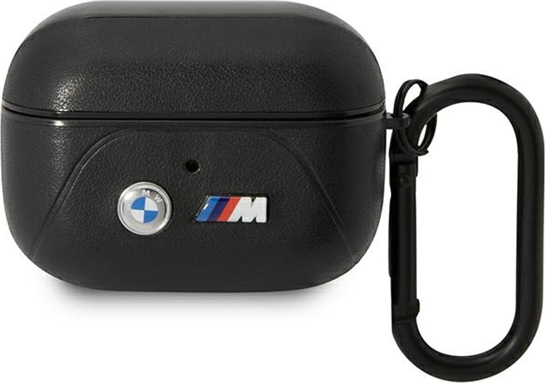 Mbulesë për kufje BMW Leather Curved Line, për AirPods Pro, lëkurë ekologjike, e zezë