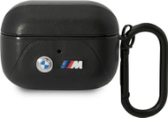 Mbulesë për kufje BMW Leather Curved Line, për AirPods Pro, lëkurë ekologjike, e zezë