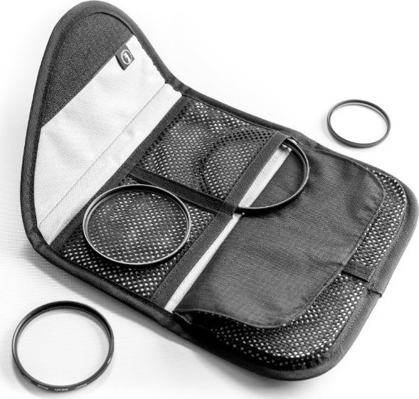 Organizues aksesorësh foto Reporter B12, shumë xhepa, rrjetë elastike, i zi