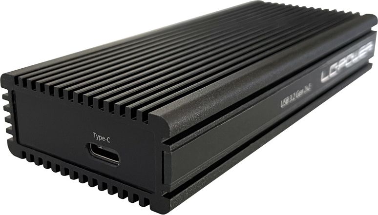Kuti e jashtme SSD LC-Power LC-M2-C-NVME-2X2, M.2 NVMe, USB-C 3.2 Gen 2x2, gri
