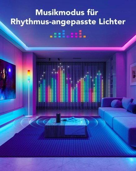 Perde drite LED Govee H70B1, RGBIC, Wi Fi dhe Bluetooth, IP65