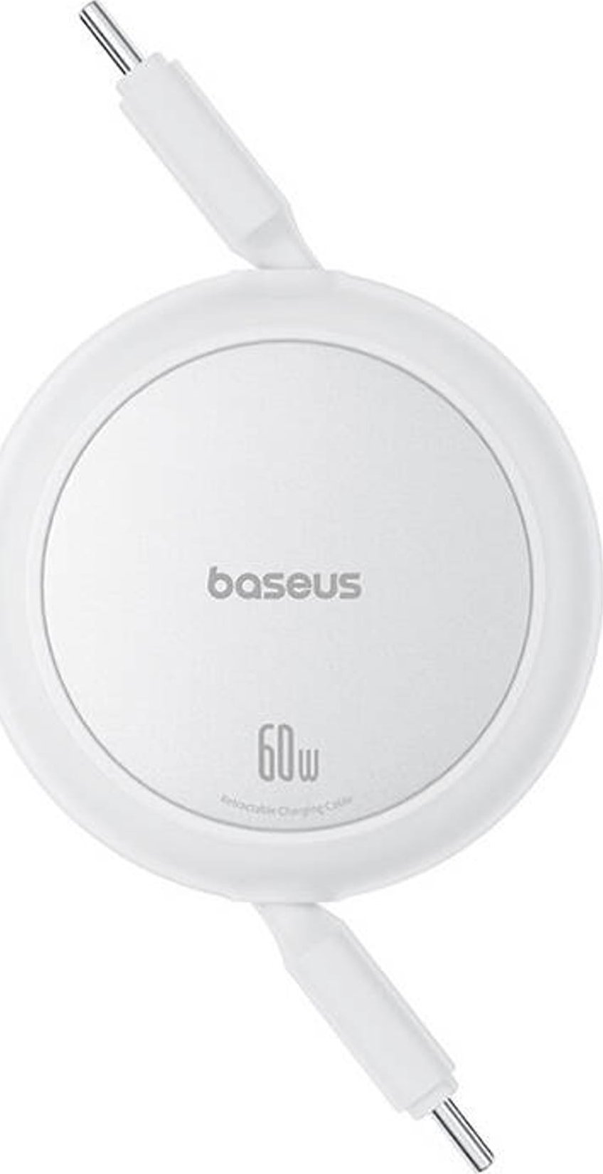 Kabllo karikimi Baseus Free2Draw Mini, Type C në Type C, 100W, 1m, e bardhë