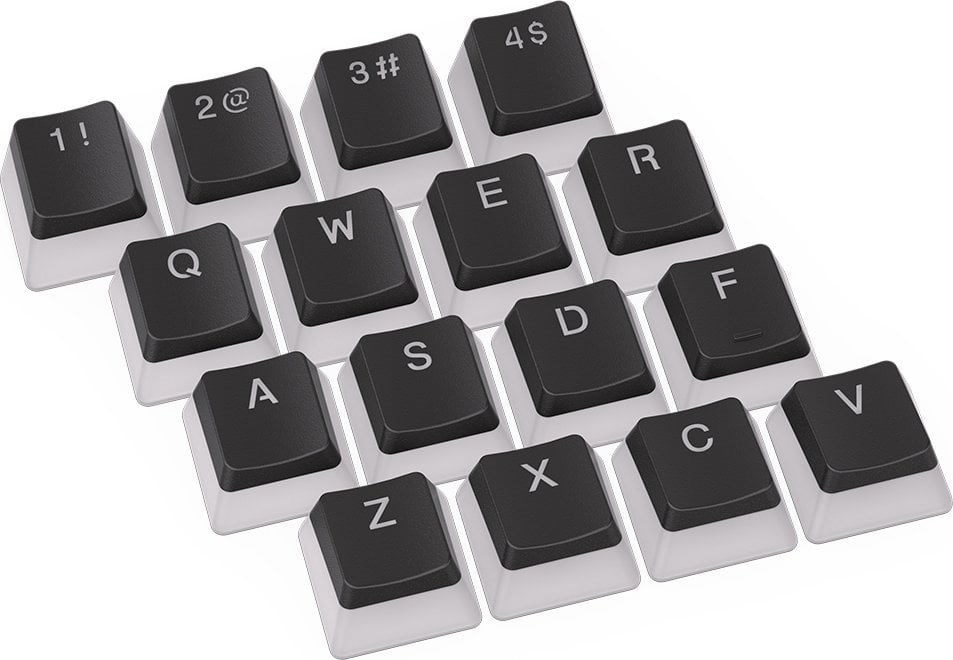 Taste për tastierë Endorfy PBT Pudding, 104 taste, të bardha/të zeza