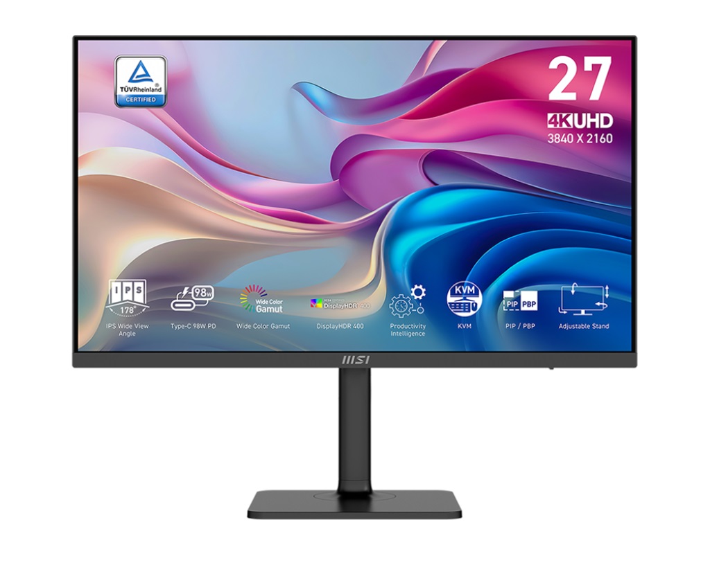 Monitor MSI Modern MD272UPHG, 27", 4K UHD, i bardhë