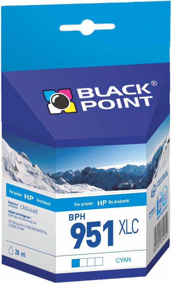 Тонер Black Point BPH951XLC / CN046AE, сина / црна боја