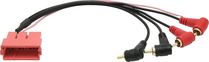 Adapter audio Mini ISO 4xRCA, për Audi VW Skoda, i zi