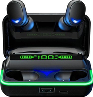 Безжични ин-ир слушалки Rebel SN E10, Bluetooth 5.0, powerbank 800 mAh, црни