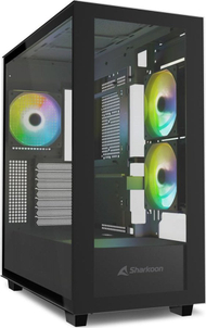 Kasë Sharkoon Rebel C60 ARGB, e zezë, Full Tower