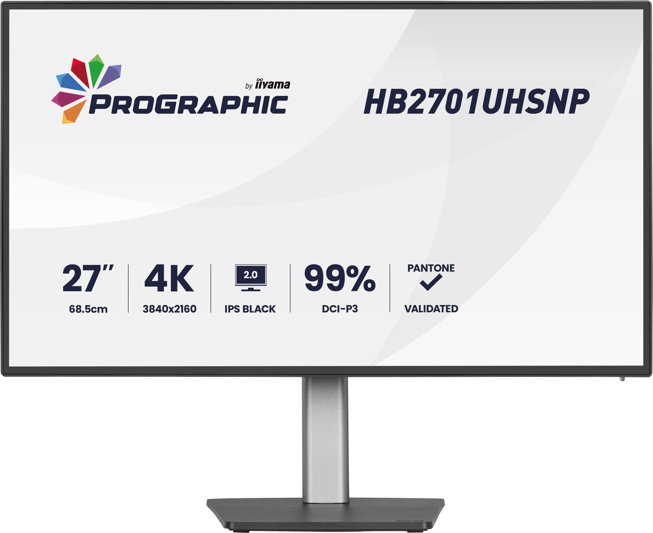 Monitor profesional Iiyama ProLite ProGraphic HB2701UHSNP-B1, 27", 4K UHD, i zi