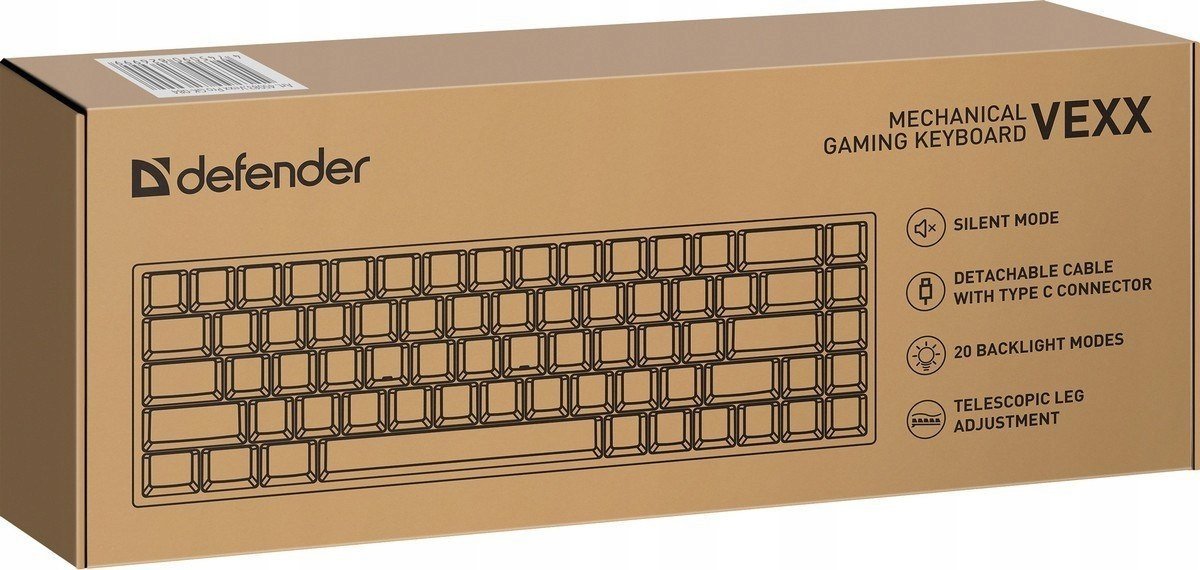 Tastierë mekanike gaming Vexx GK, layout 60%, RGB, me kabllo Type C