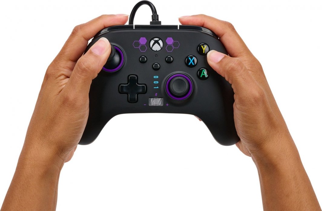 Kontroller PowerA Xbox Enhanced Purple Hex, me kabllo, i zi