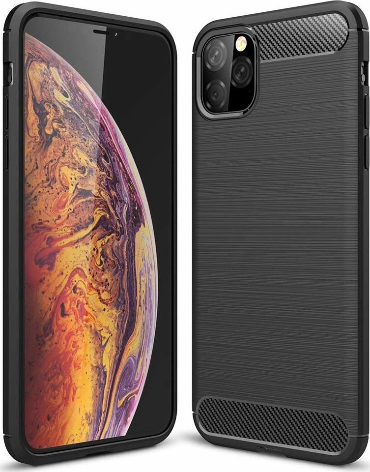 Mbrojtës celulari Carbon Armor Case për iPhone 11 PRO MAX, i zi