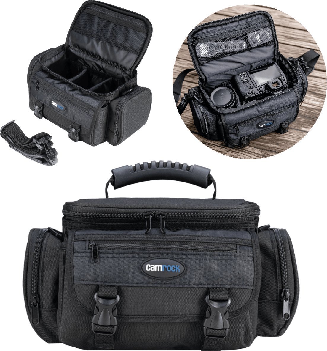 Çantë fotografike Camrock City X38, për DSLR, ndarje të rregullueshme, e zezë