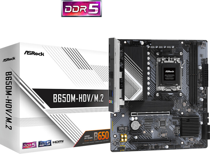 Матична плоча ASRock B650M-HDV/M.2 - AMD B650