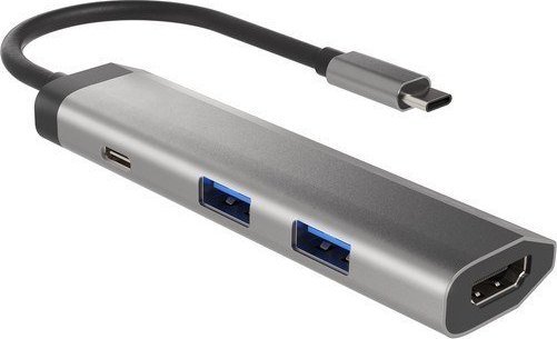 Dock USB C Natec Fowler Slim NMP 1984, HDMI 4K, 2x USB 3.0, gri