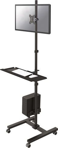 Karrocë mobile për kompjuter Neomounts FPMA-MOBILE1700, për monitor deri 32", rregullim lartësie, gri
