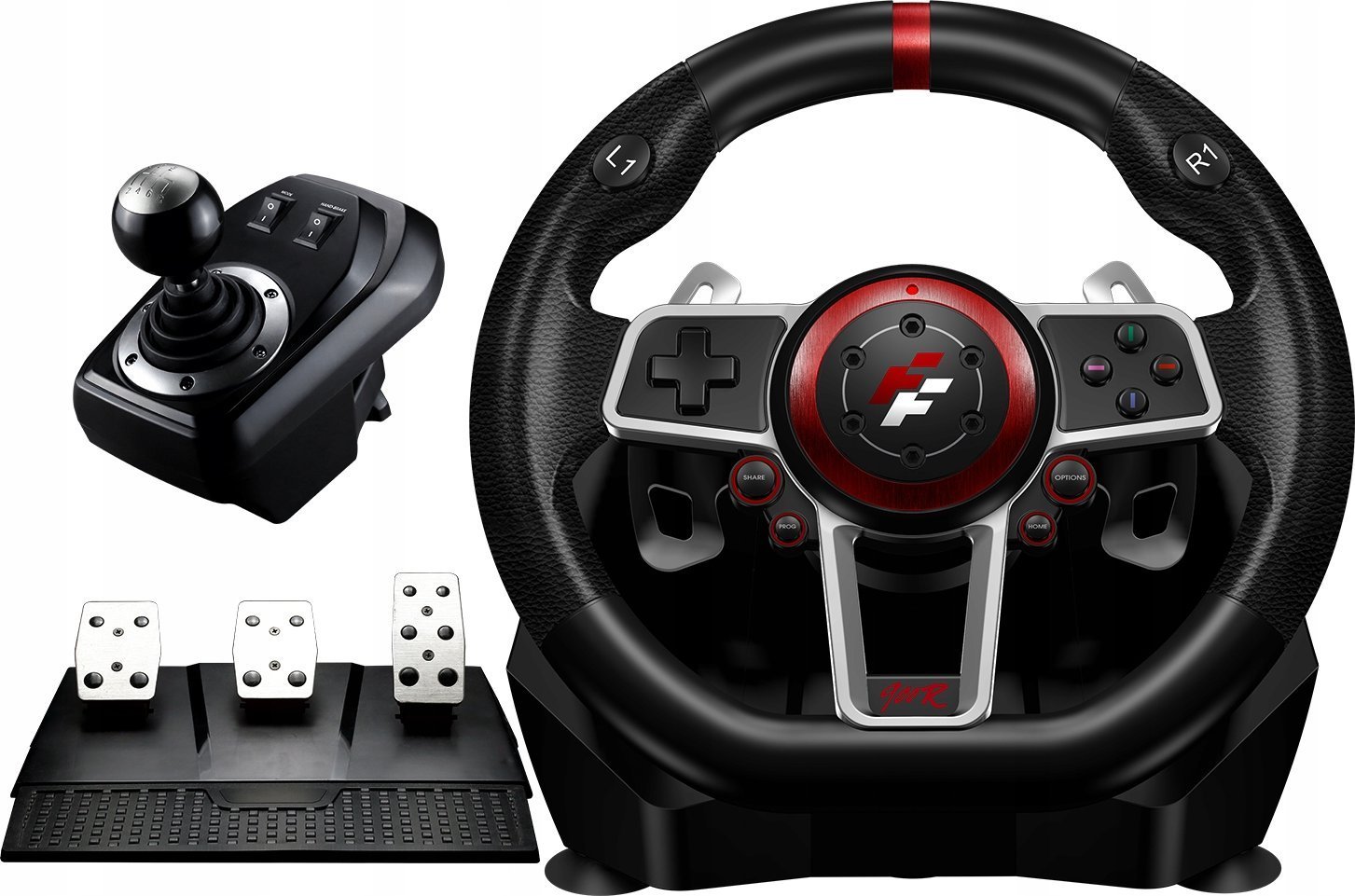 Timon gare Flashfire Suzuka 900R, me pedale me friksion, H-shifter, për Xbox PS3 PS4 Wii PC