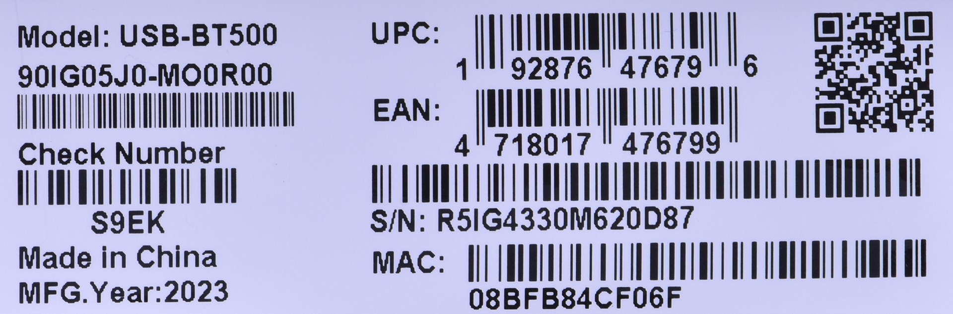 Përshtatës Bluetooth Asus USB-BT500, 5.0, i zi