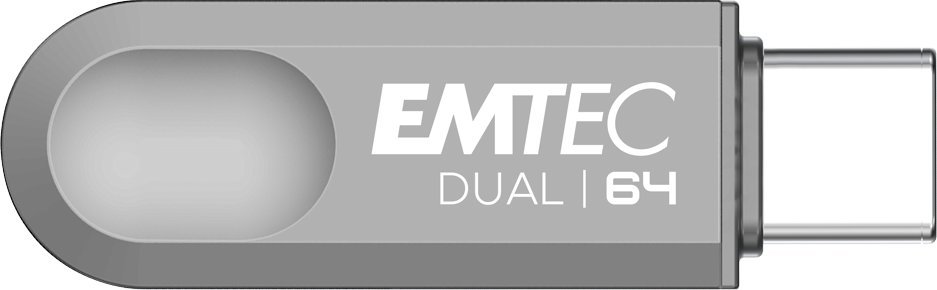 USB Emtec D280, 64GB, USB 3.2, Type C dhe USB A