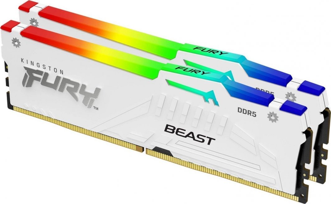 Memorie Kingston Fury Beast RGB, DDR5, 32 GB, 6000 MHz, CL40, KF560C40BWAK2-32