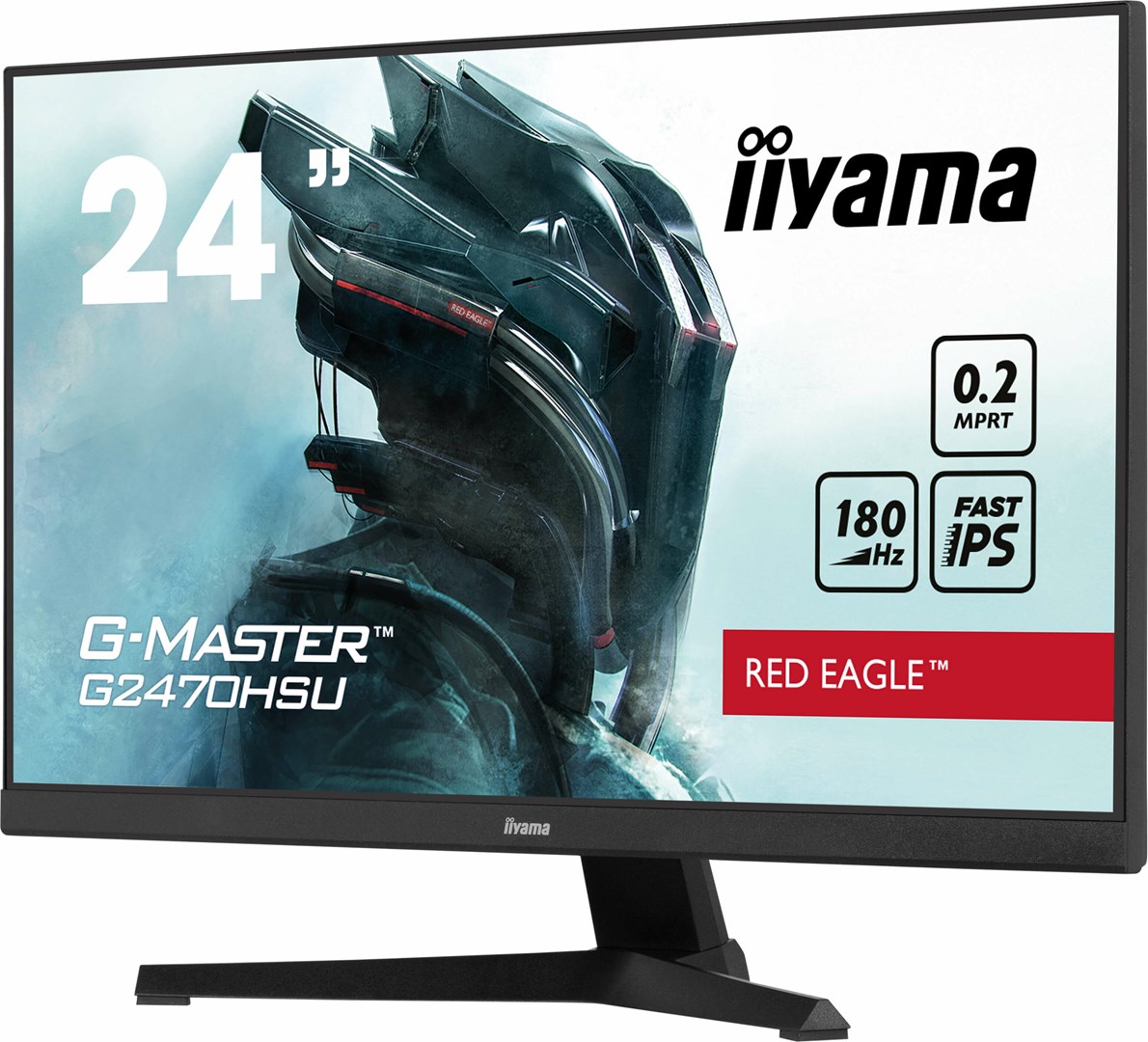 Monitor iiyama G-MASTER G2470HSU-B6, 23.8", 1920 x 1080, 180 Hz, i zi