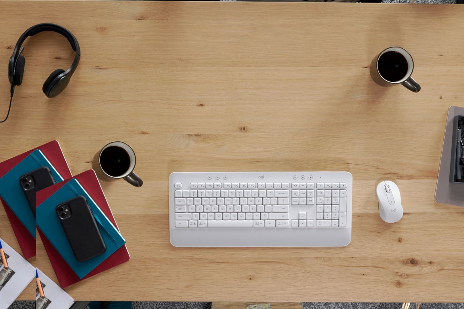 Set tastierë dhe maus Logitech Signature MK650 Combo, e bardhë