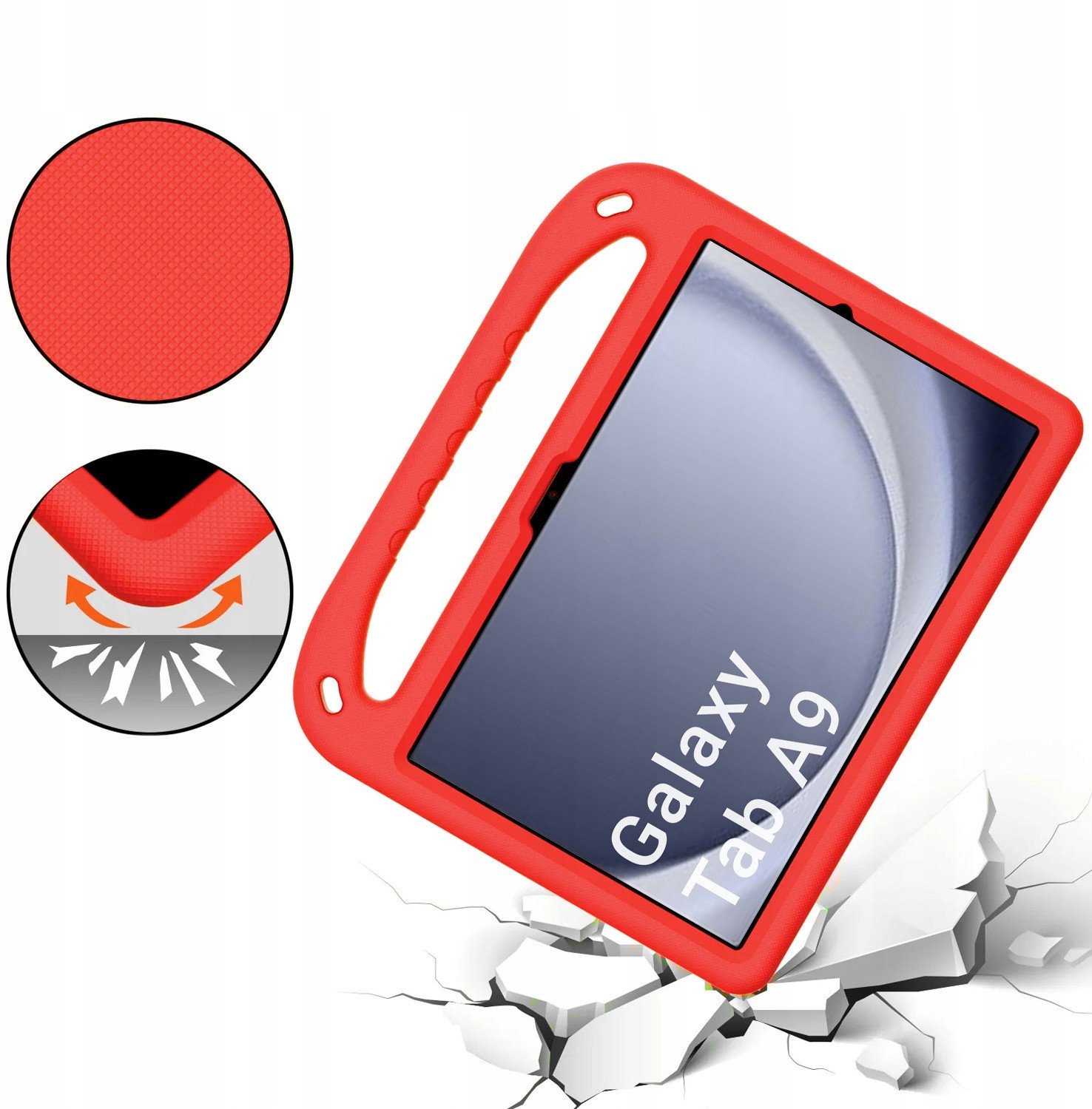 Mbulesë FunColor për tablet Samsung Galaxy Tab A9 8.7, EVA, e kuqe