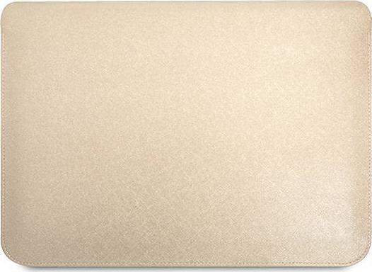Këllëf tablet dhe laptop Guess Sleeve GUCS14PSATLE, 13-14", lëkurë eko Saffiano, bezhë