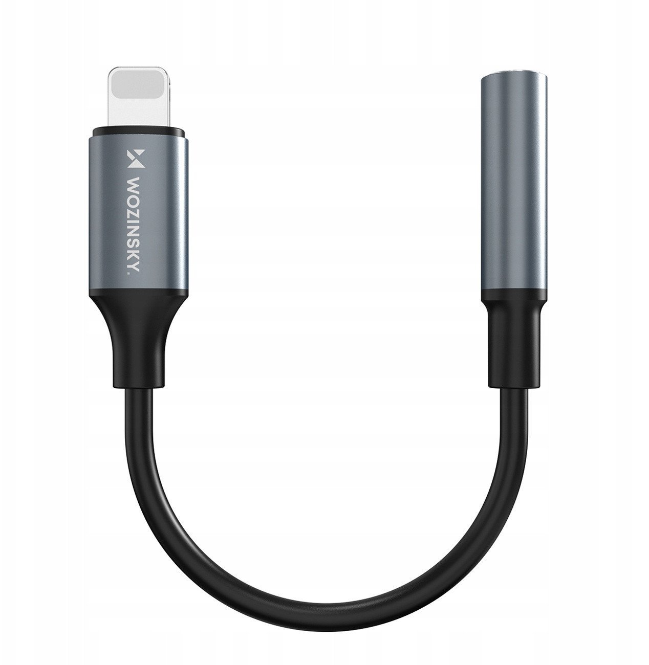 Adapter audio Wozinsky WALJ-01 Lightning në 3.5 mm, për iPhone dhe iPad, i zi
