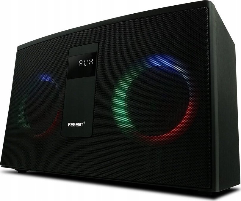 Kutinë zanore Bluetooth Gonik Regent Power Audio 300BT, RGB, FM USB AUX, e zezë