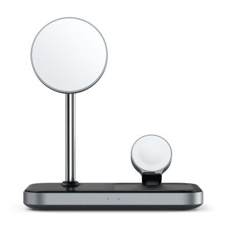 Mbajtëse karikuese Satechi Aluminium 3-in-1 Magnetic Wireless, e zezë