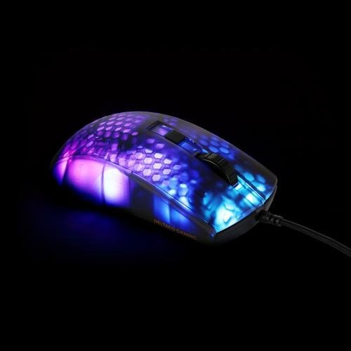 Maus gaming Deltaco Gaming DM310, 6200 DPI, 6 butona, i zi transparent