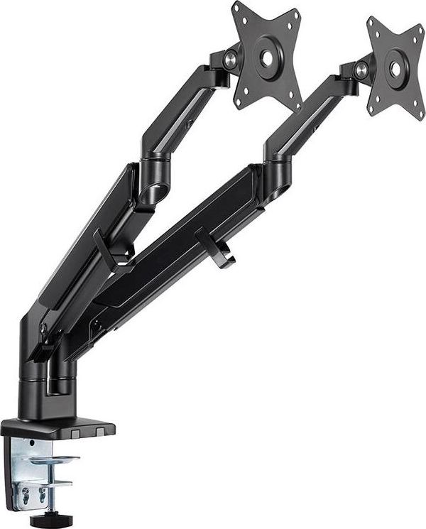 Krah monitori Neomounts DS70-810BL2, për 2 monitorë 17-32", gas spring, i zi