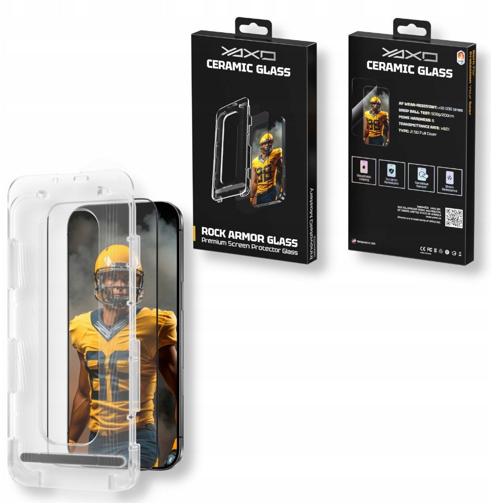 Xham mbrojtës YAXO Rock Armor Glass, për iPhone 17 Air, transparent