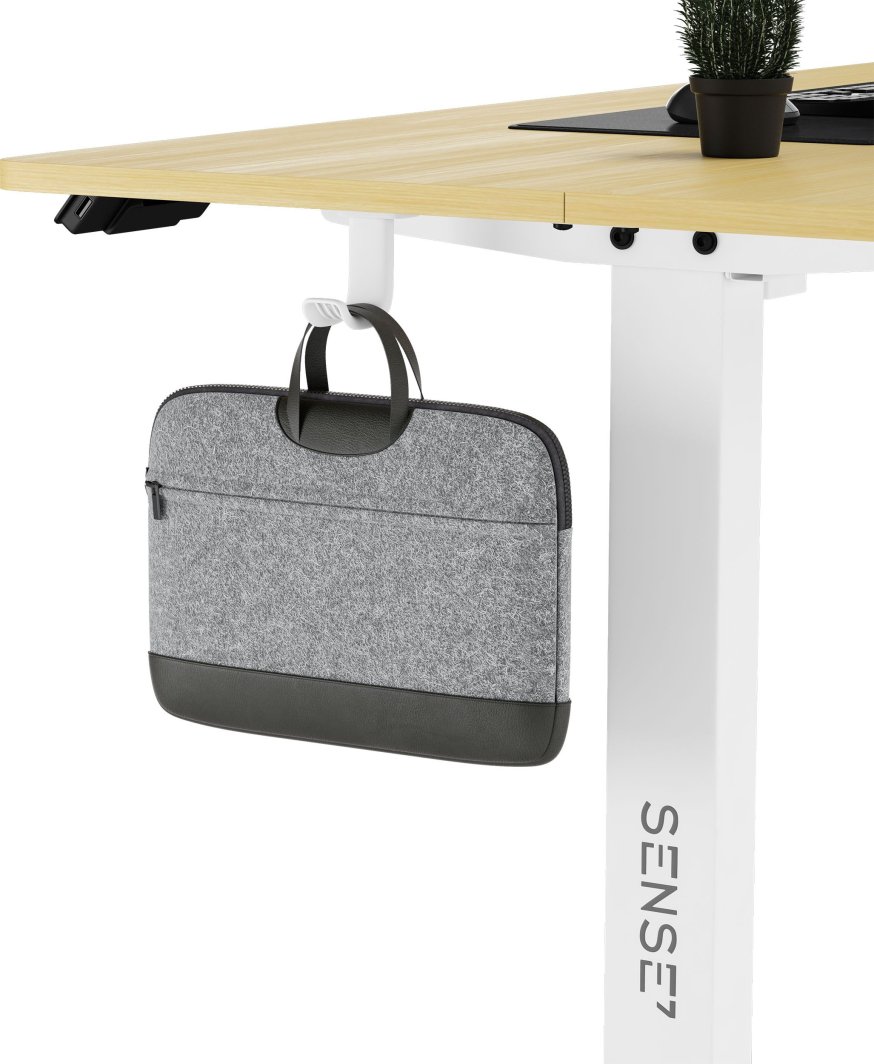 SENSE7 маса Nojo, 140 см x 70 см, бела/светло дрво