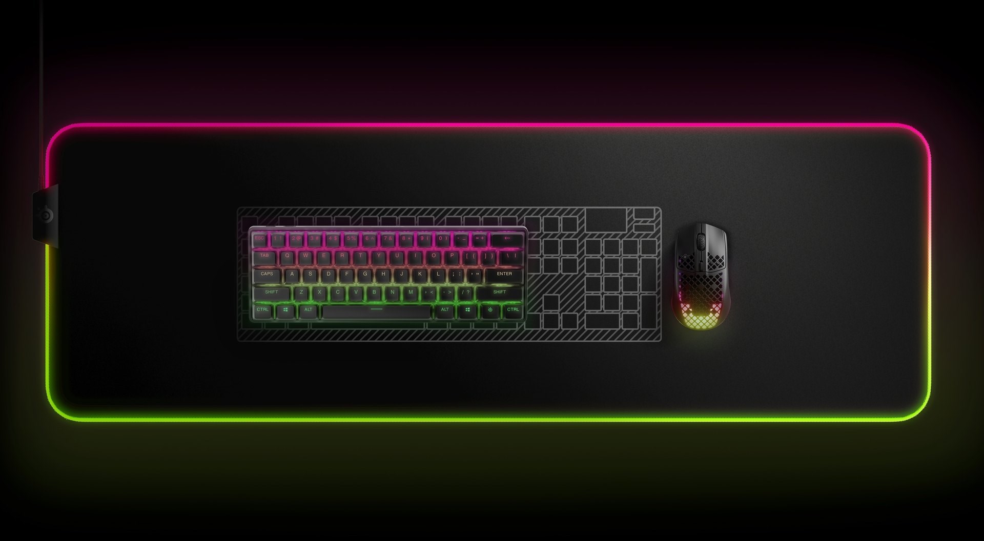 Tastierë mekanike SteelSeries Apex Pro Mini, 60%, QWERTY US, RGB, e zezë
