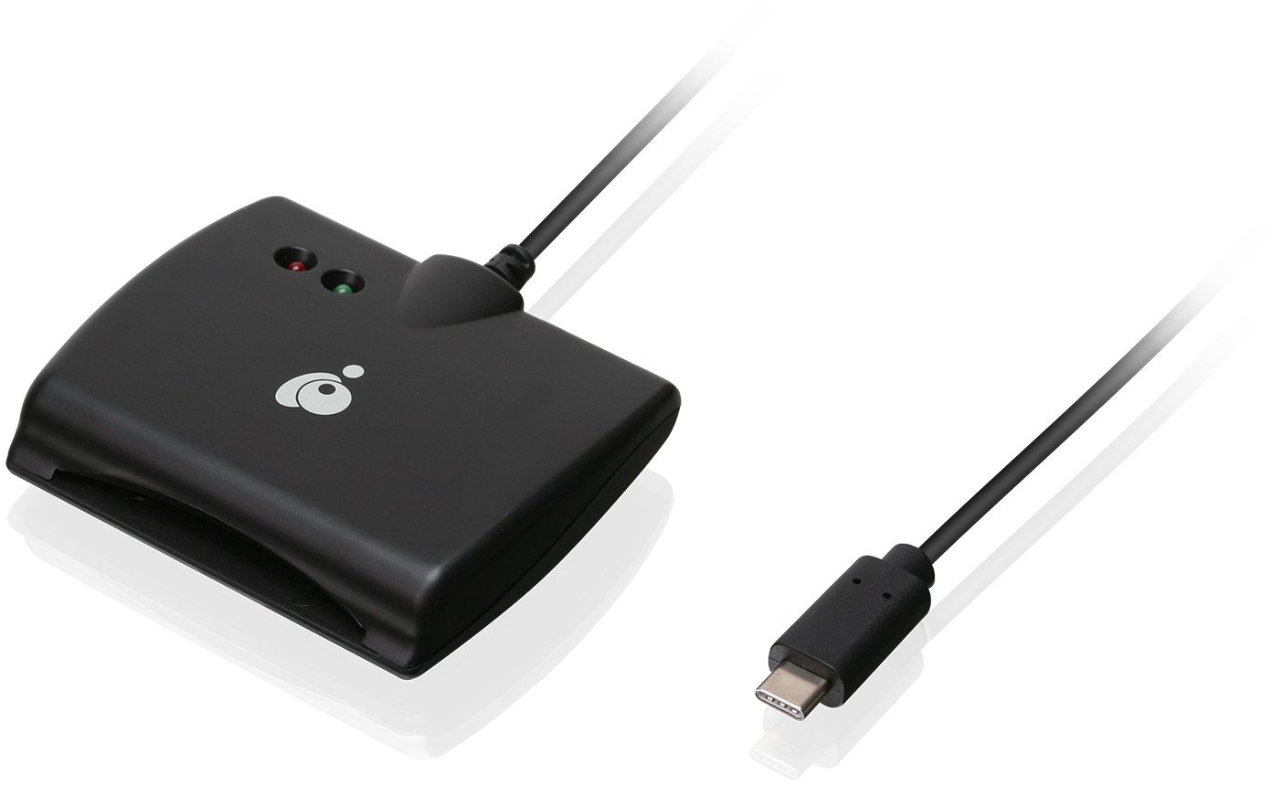 Lexues karte IOGEAR USB-C Smart Card Reader, kontakt, USB Type-C, i zi