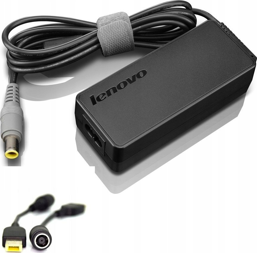 Adapter karikues Lenovo AC 65W, lidhje rrethore, i zi
