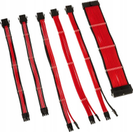 Set kabllosh zgjatëse Kolink Core Adept, braided, për PSU PCIe 5.0, e kuqe Racing Red