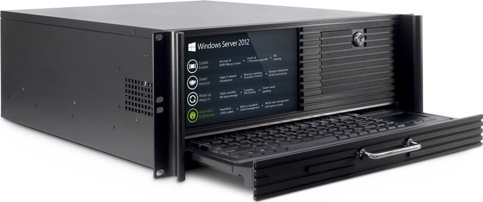 Raft për serverë Inter-Tech 4U 4452-TFT, i zi