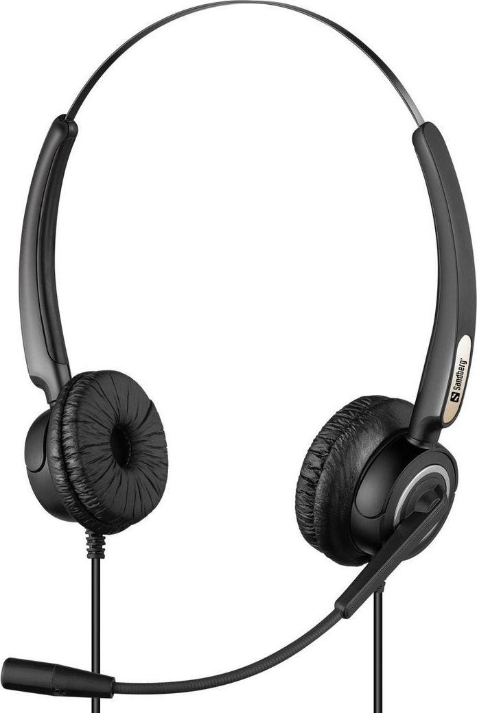 Kufje me mikrofon Sandberg Office Headset Pro stereo (126-13), të zeza