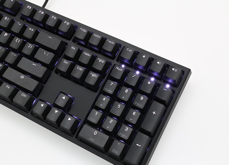 Tastierë Ducky One 2, Cherry MX Blue, LED, e zezë/e bardhë