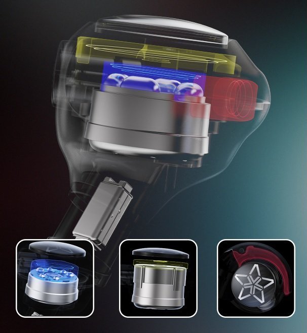 Kufje in ear FiiO FH11, hibrid DD BA, Hi Res Audio, të zeza