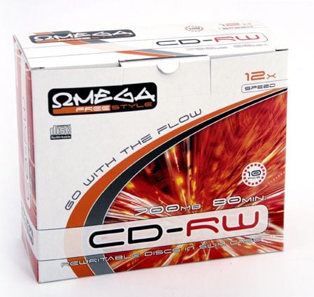Disk CD RW Omega 700MB, 12x, set 10 copë