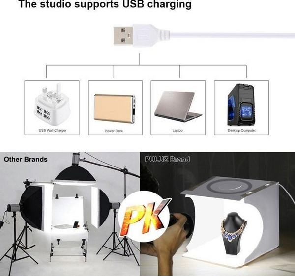 Kuti ndriçuese për fotografi Puluz 30cm PU5030, e bardhë