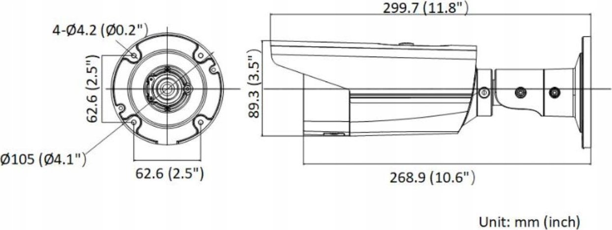 Kamerë IP Hikvision DS-2CD2T43G2-2LI, 4MP, lente 2.8mm, e bardhë