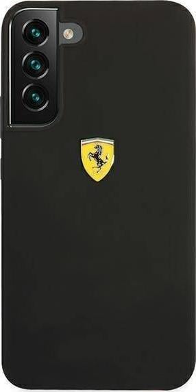 Mbështjellës telefoni Ferrari FESSIHCS22MBK On Track Silicone për Galaxy S22 Plus S906, silikon, i zi