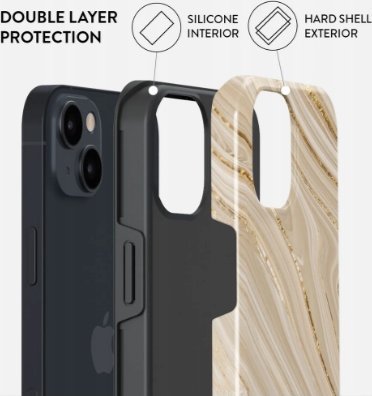 Навлака за телефон Full Glam за iPhone 13 Pro, Tough, MagSafe, беж