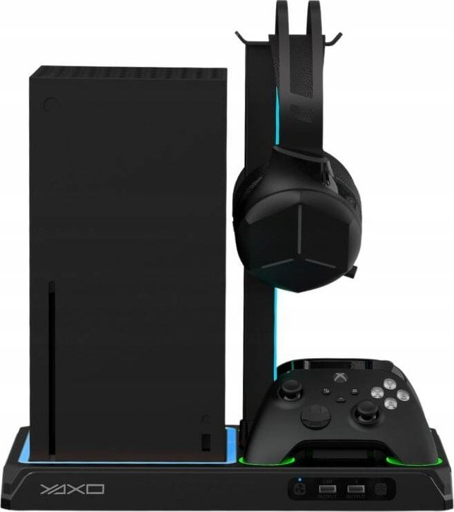 Bazë ftohëse dhe karikimi Yaxo Xeno Frost, për Xbox Series X S, Techno blu